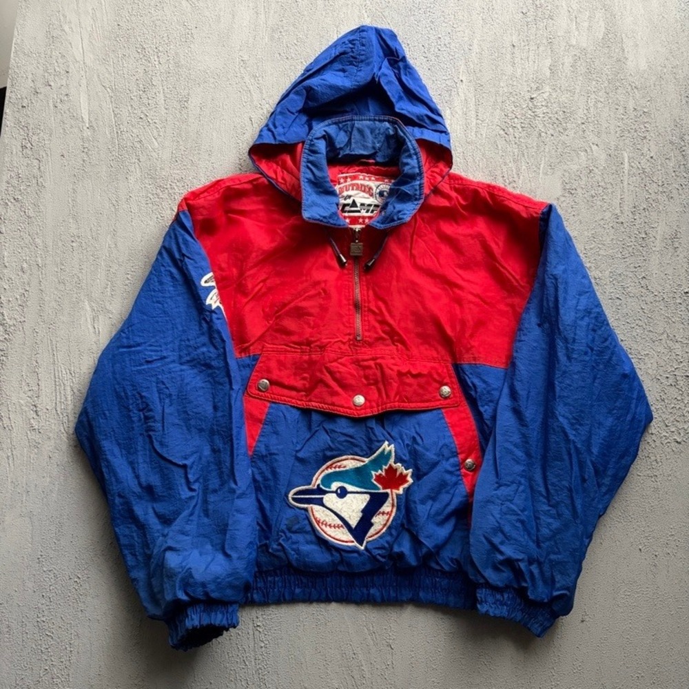 Vintage Toronto Blue Jays Jacket Large Blue 1990s MLB Nutmeg Anorak